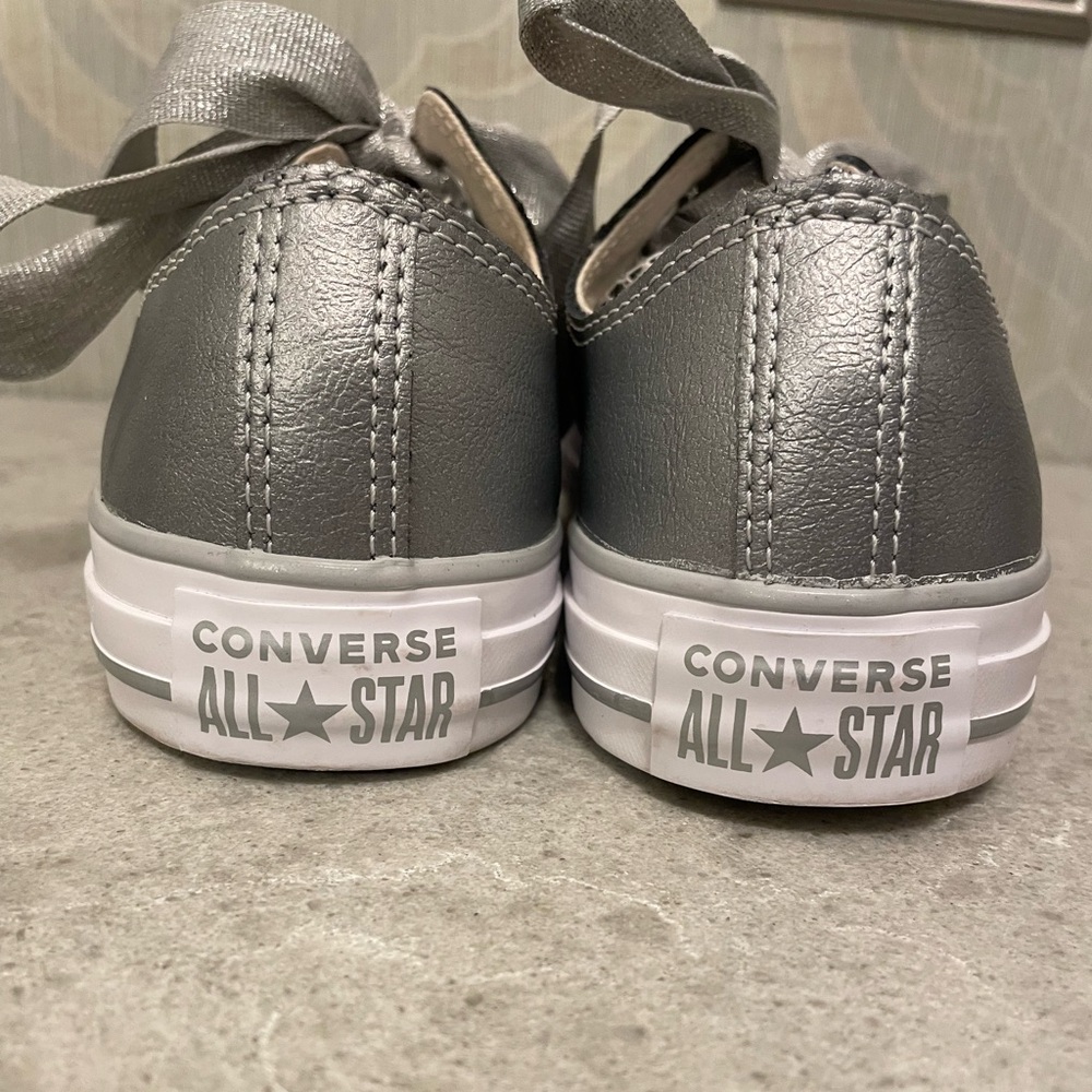 Metallic Silver Converse - Picture 3 of 6